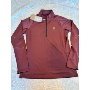 On Cloud‎ Women's Size Medium Climate Quarter Zip Long Sleeve Shirt Mulberry